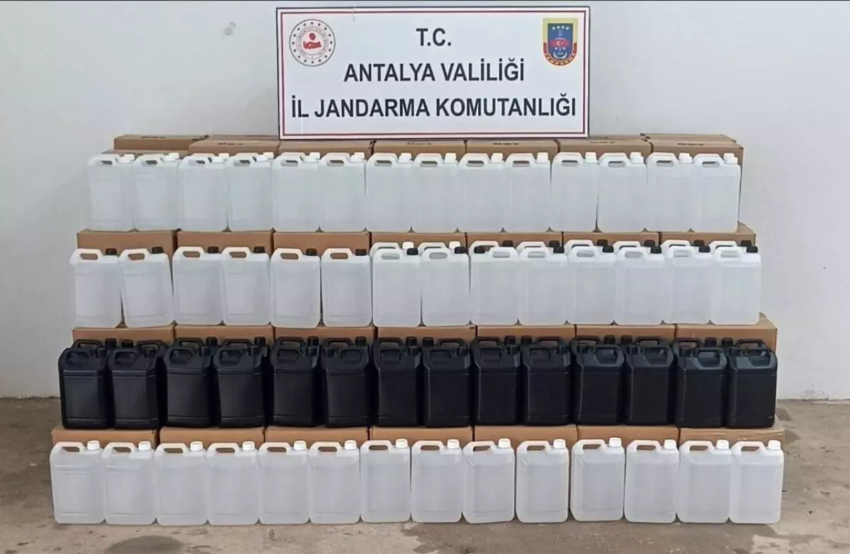 Gazipaşa’da 3 Bin Litre Kaçak Alkol Ele Geçirildi